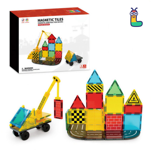 Set constructii magnetice LELINO Build 35 buc