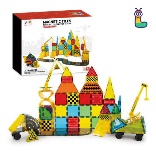 Set constructii magnetice LELINO Build 90 buc