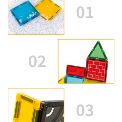 Set constructii magnetice LELINO Build 50 buc