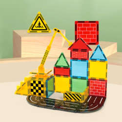 Set constructii magnetice LELINO Build 50 buc