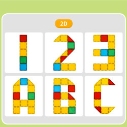 Set constructii magnetice LELINO Build 50 buc