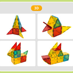 Set constructii magnetice LELINO Build 50 buc