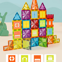 Set constructii magnetice LELINO Diamond 45 buc