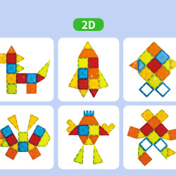 Set constructii magnetice LELINO Diamond 45 buc