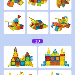 Set constructii magnetice LELINO Diamond 45 buc