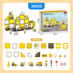 Set constructii magnetice Fantasy Engineering 47 buc