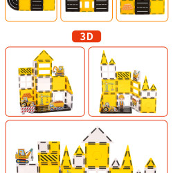 Set constructii magnetice Fantasy Engineering 47 buc