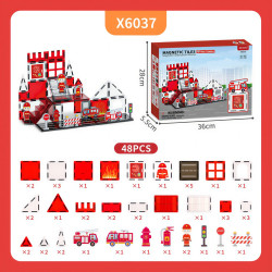 Set constructii magnetice LELINO Fantasy Fire Control 48 buc