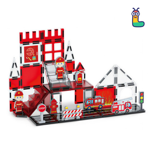 Set constructii magnetice LELINO Fantasy Fire Control 48 buc