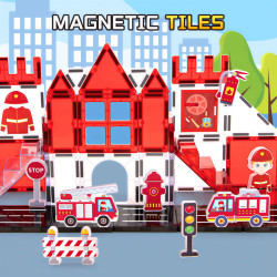 Set constructii magnetice LELINO Fantasy Fire Control 48 buc