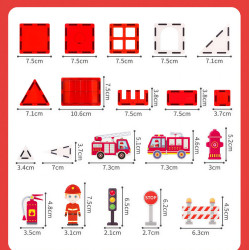 Set constructii magnetice LELINO Fantasy Fire Control 48 buc