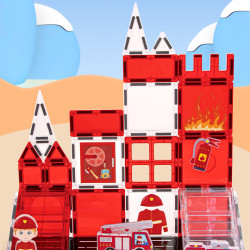 Set constructii magnetice LELINO Fantasy Fire Control 48 buc