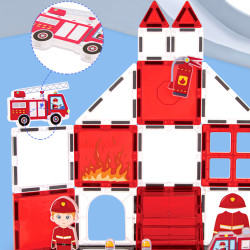 Set constructii magnetice LELINO Fantasy Fire Control 48 buc