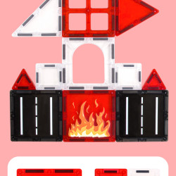 Set constructii magnetice LELINO Fantasy Fire Control 48 buc