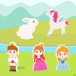 Set constructii magnetice LELINO Fantasy Princess 58 buc