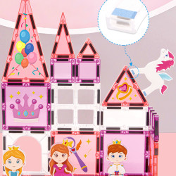 Set constructii magnetice LELINO Fantasy Princess 58 buc