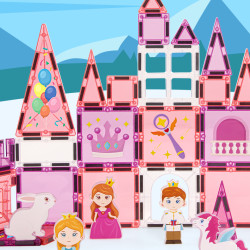 Set constructii magnetice LELINO Fantasy Princess 58 buc