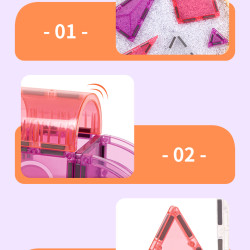 Set constructii magnetice LELINO Fantasy Princess 58 buc