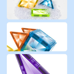 Set constructii magnetice LELINO Diamond 95 buc