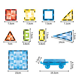 Set constructii magnetice LELINO Diamond 95 buc
