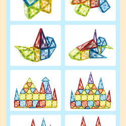 Set constructii magnetice LELINO Diamond 95 buc