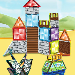 Set constructii magnetice LELINO Diamond 95 buc