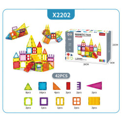 Set constructii magnetice LELINO Play 42 buc
