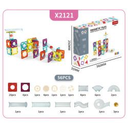 Set de construcție magnetică LELINO Roller 56 buc