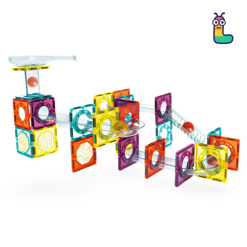 Set de construcție magnetică LELINO Roller 56 buc