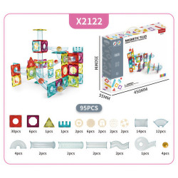 Set constructii magnetice LELINO Roller 95 buc