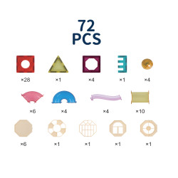 Set constructii magnetice LELINO Roller 72buc