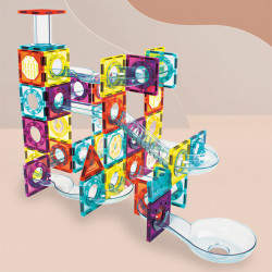 Set de construcție magnetică LELINO Roller 56 buc