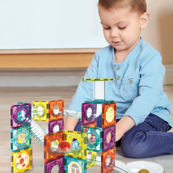 Set de construcție magnetică LELINO Roller 56 buc