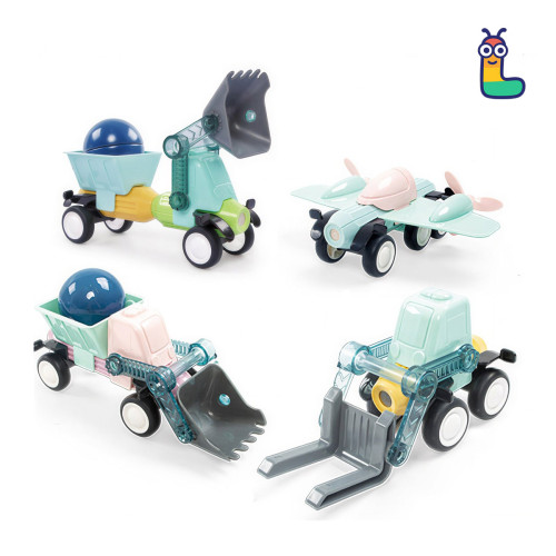 Set constructii magnetice LELINO Sticks 28buc