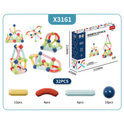 Set constructii magnetice LELINO Sticks 32 buc