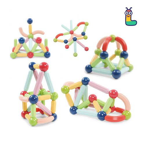 Set constructii magnetice LELINO Sticks 32 buc
