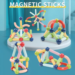 Set constructii magnetice LELINO Sticks 32 buc