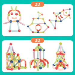 Set constructii magnetice LELINO Sticks 32 buc